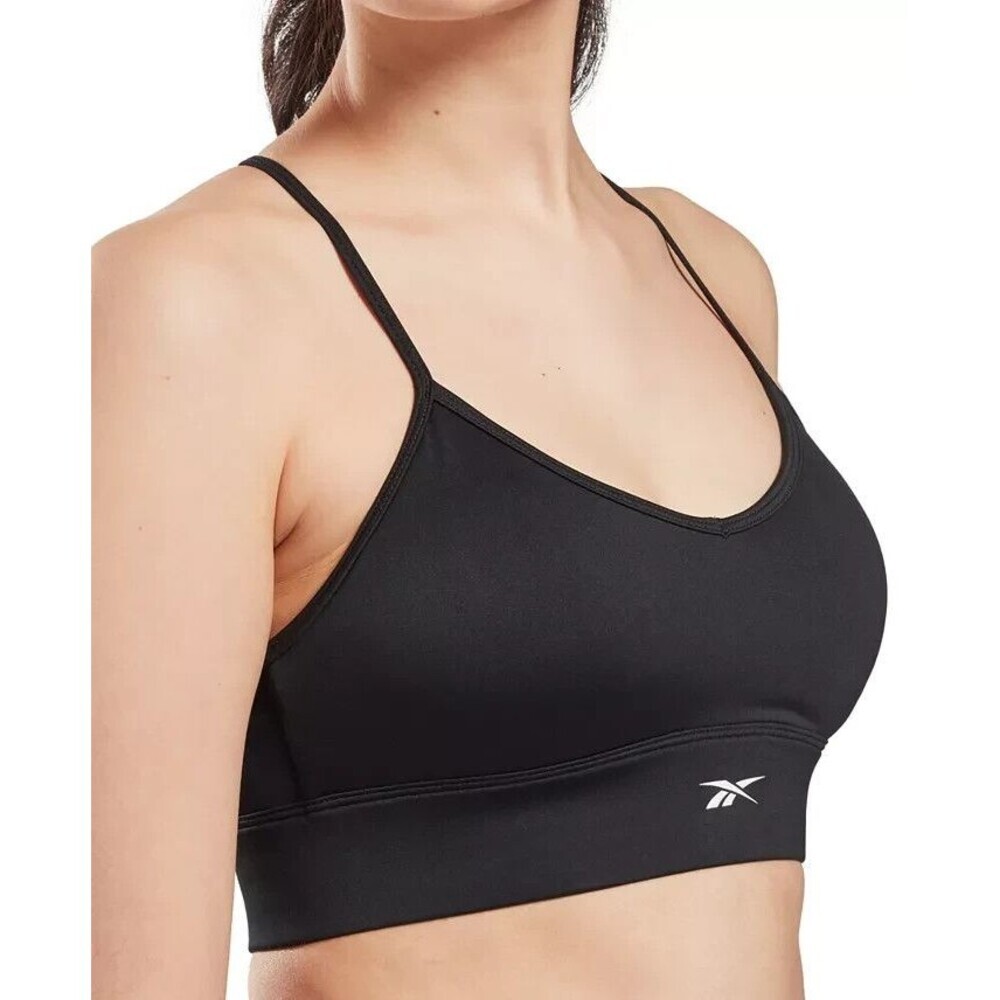 Reebok Women's Workout Ready Tri Back Medium Impact Sports Bra Black XS
